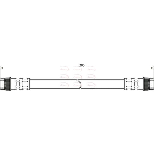 Apec Brake Hydraulic Hose Line Rear HOS3178