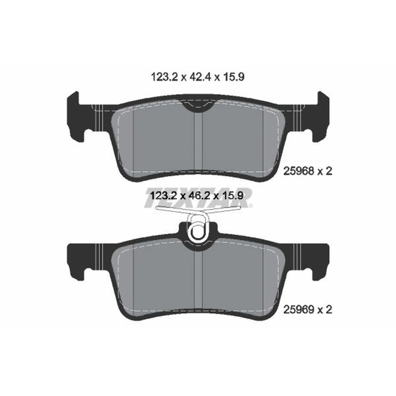 Textar Rear Brake Pad Set 2596801