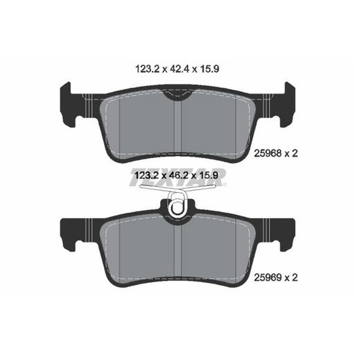 Textar Rear Brake Pad Set 2596801