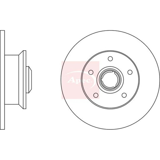 Apec 2 x Solid Rear Brake Discs DSK224