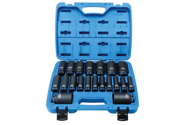 Laser Tools Deep Impact Socket Set 1/2"D 20pc - PL