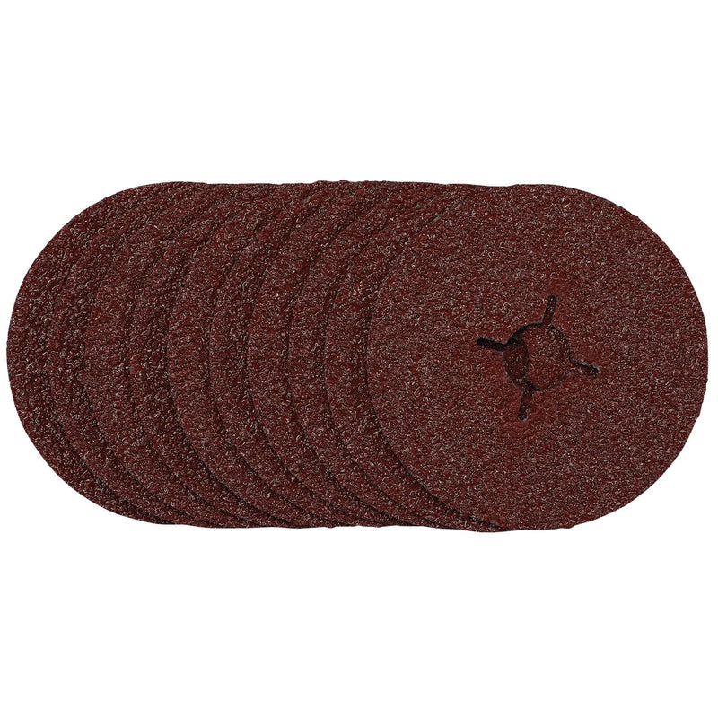 Draper Fibre Sanding Discs, 24 Grit, Pack of 10