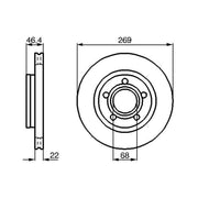 Bosch 2 x Rear Brake Discs 0 986 478 574