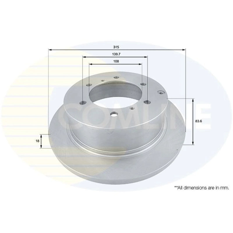 Comline 2 x Solid Rear Brake Discs ADC0327