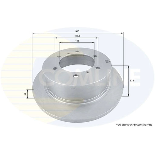 Comline 2 x Solid Rear Brake Discs ADC0327