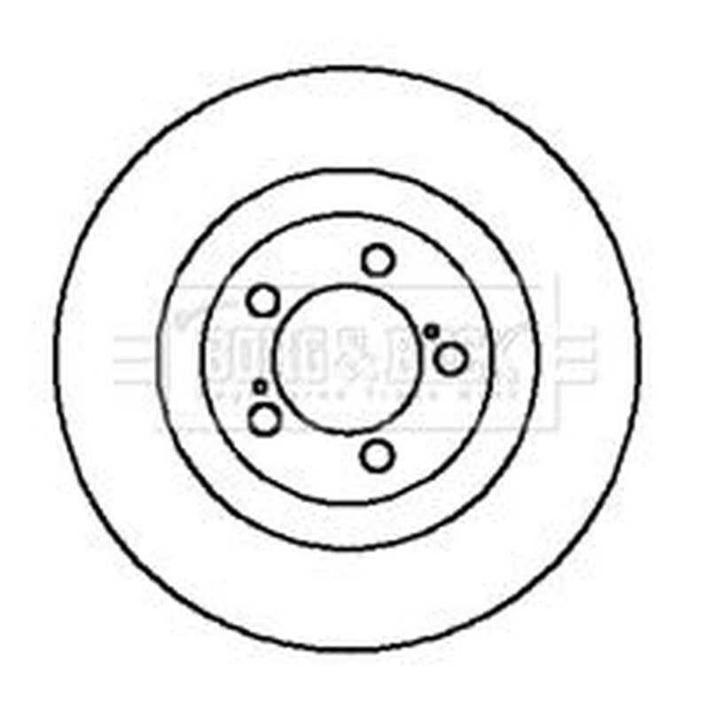 Borg & Beck 2 x Vented Front Brake Discs BBD4119