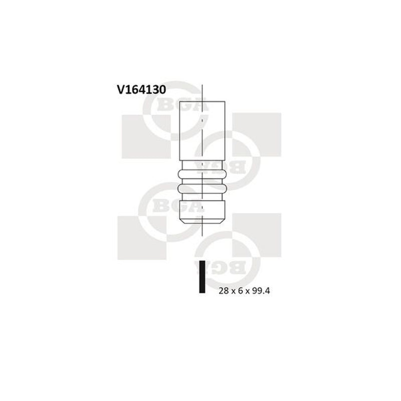 BGA Engine Intake Valve 28mm Head V164130