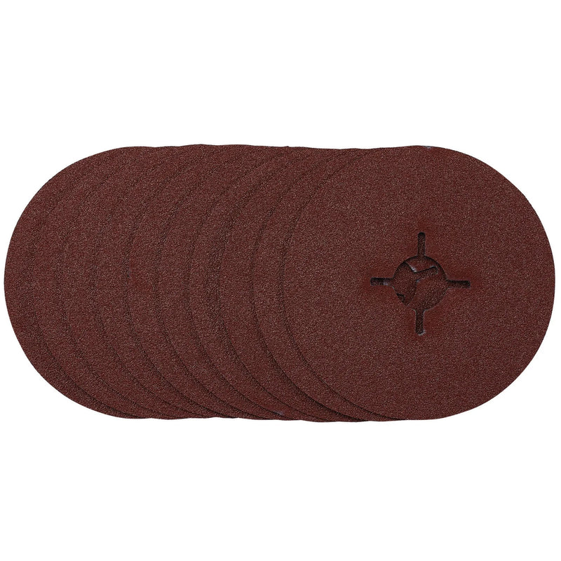 Draper Fibre Sanding Discs, 60 Grit, Pack of 10