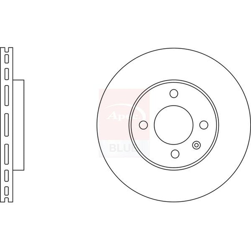 Apec 2 x Vented Front Brake Discs SDK6717