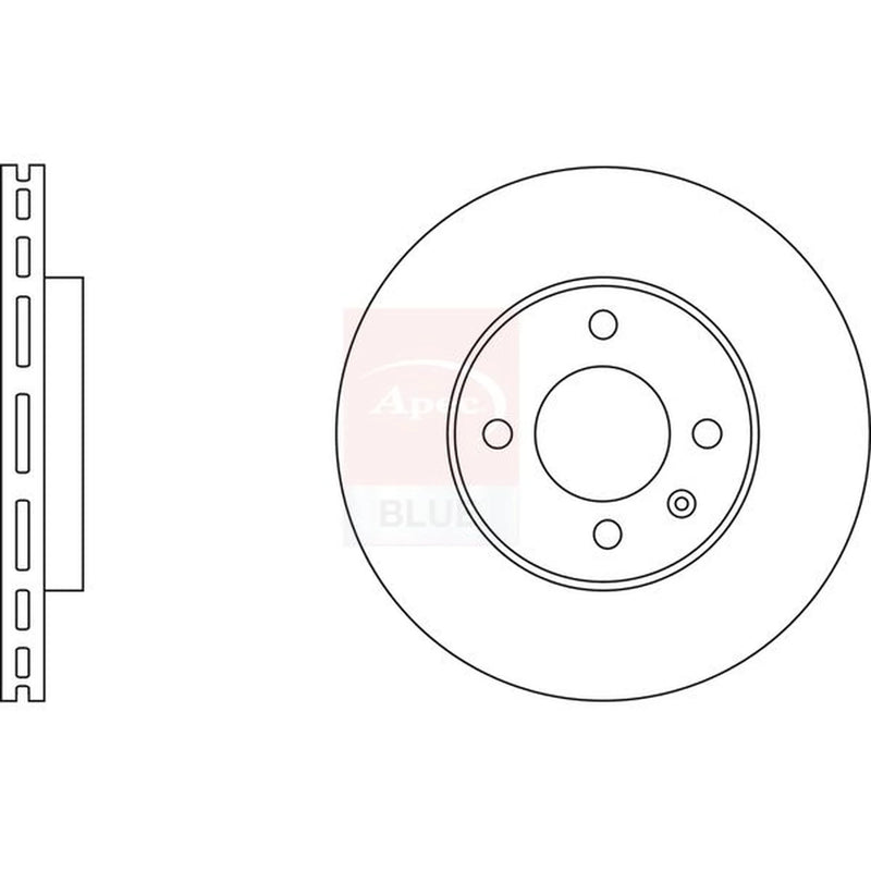 Apec 2 x Vented Front Brake Discs SDK6717