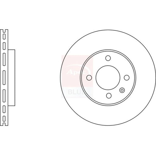 Apec 2 x Vented Front Brake Discs SDK6717