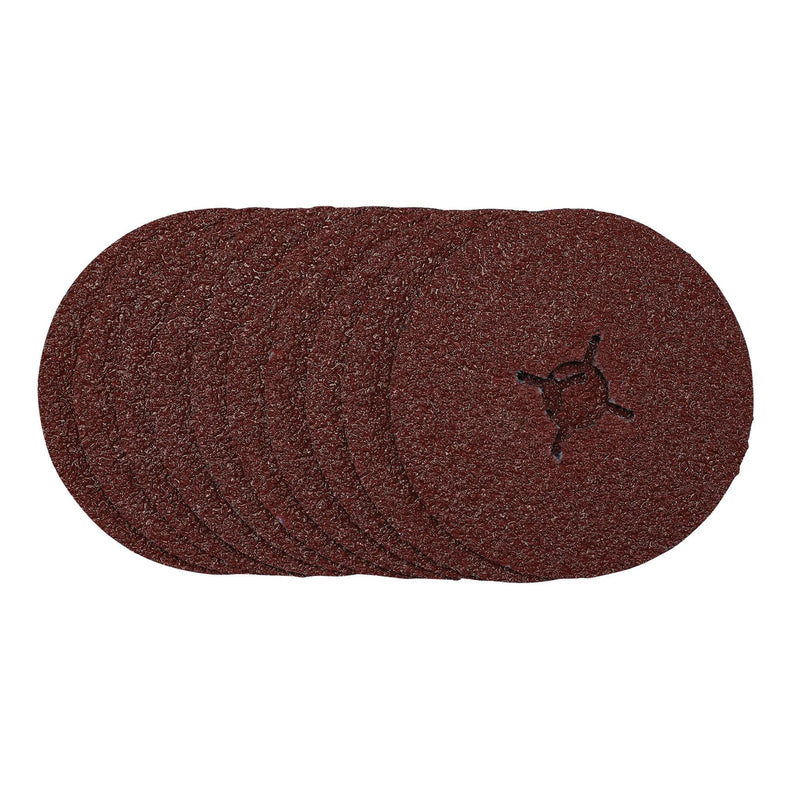 Draper Fibre Sanding Discs, 24 Grit, Pack of 10