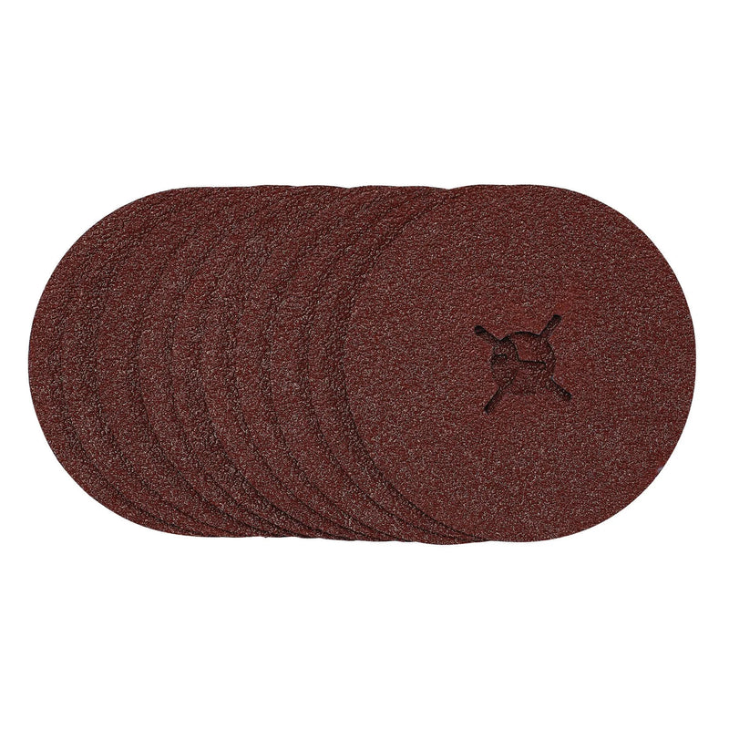 Draper Fibre Sanding Discs, 36 Grit, Pack of 10