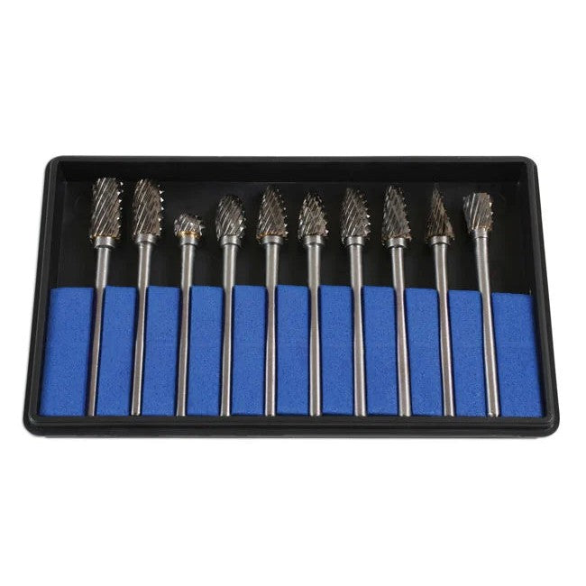 Laser Tools Tungsten Carbide Burr Set 10pc - PL