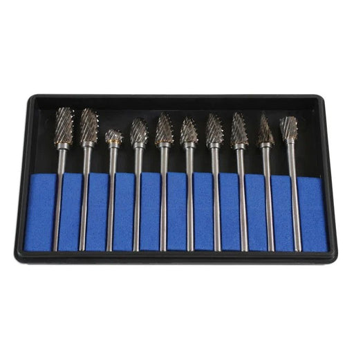 Laser Tools Tungsten Carbide Burr Set 10pc - PL