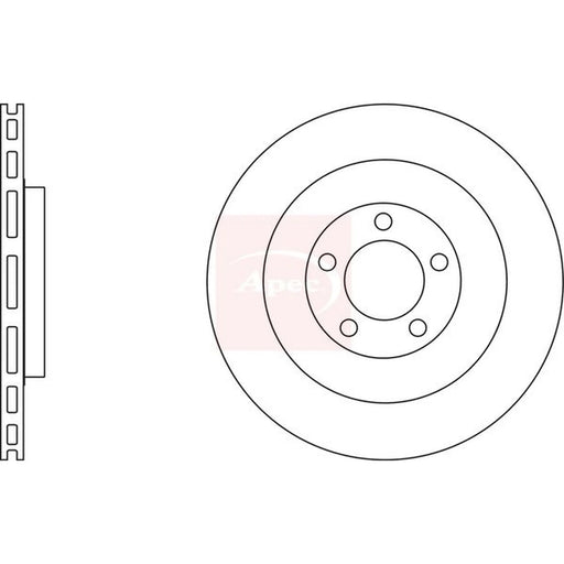 Apec 2 x Vented Rear Brake Discs DSK4136
