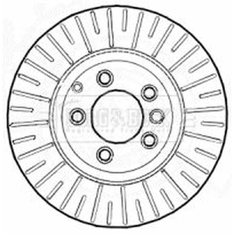 Borg & Beck 2 x Vented Rear Brake Discs BBD5926S