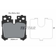 Textar Rear Brake Pad Set 2424401