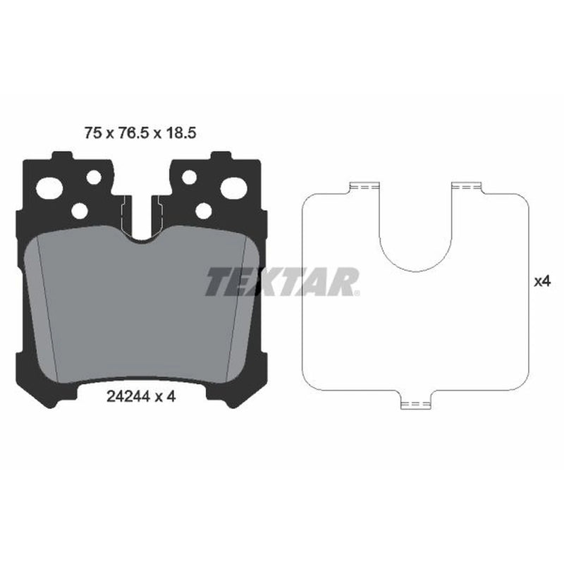 Textar Rear Brake Pad Set 2424401