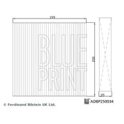 Blue Print Cabin Air Filter (Pollen Filter) ADBP250034