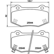 Mintex Rear Brake Pad Set MDB4308