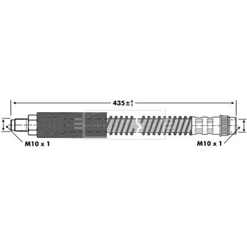 Borg & Beck Brake Hydraulic Hose Line Rear Left BBH6868