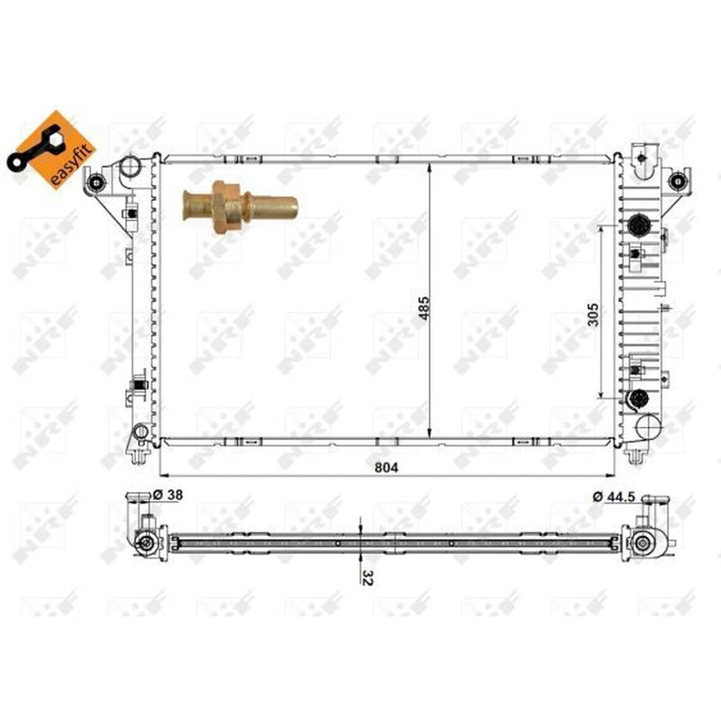 NRF Engine Radiator 53780