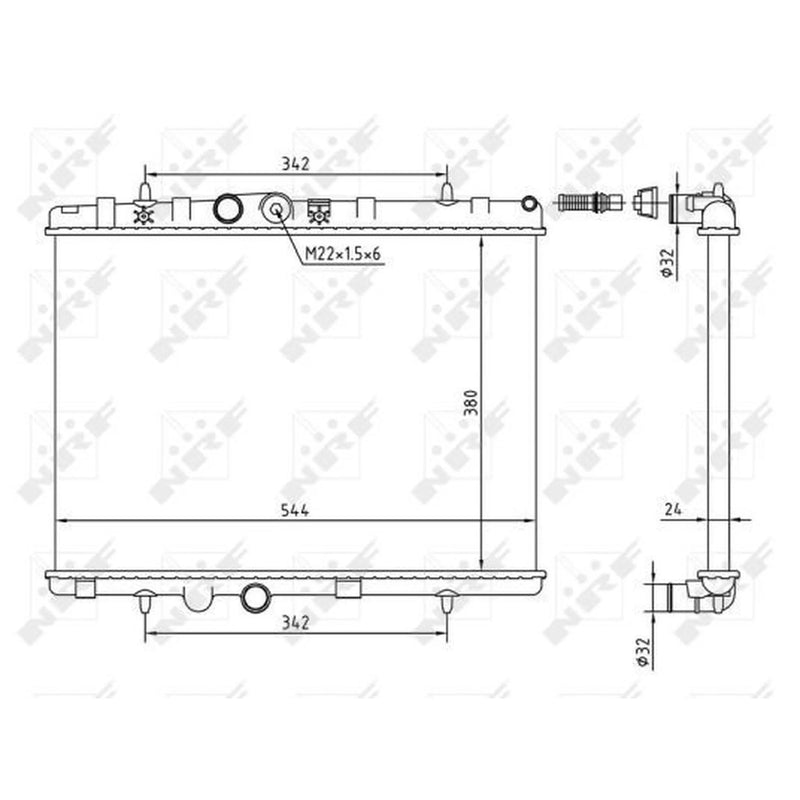 NRF Engine Radiator 58226A