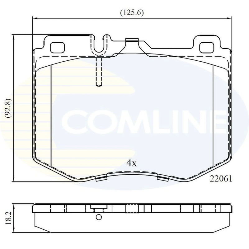 Comline 4 x Front Brake Pad Set CBP02348