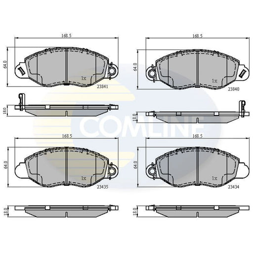 Comline 4 x Front Brake Pad Set CBP31107