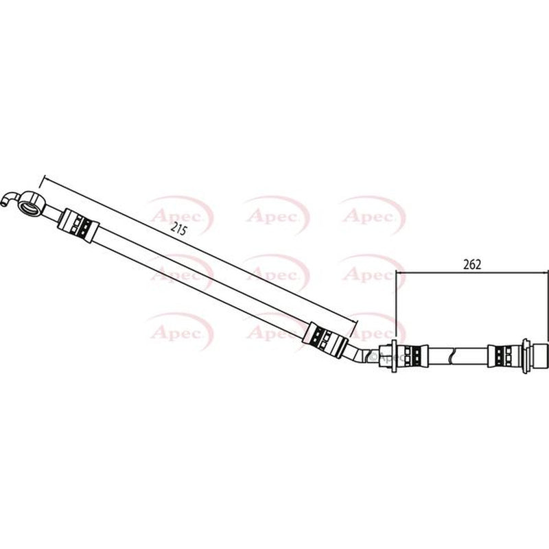 Apec Brake Hydraulic Hose Line Front Right HOS4079