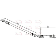 Apec Brake Hydraulic Hose Line Front Right HOS4079