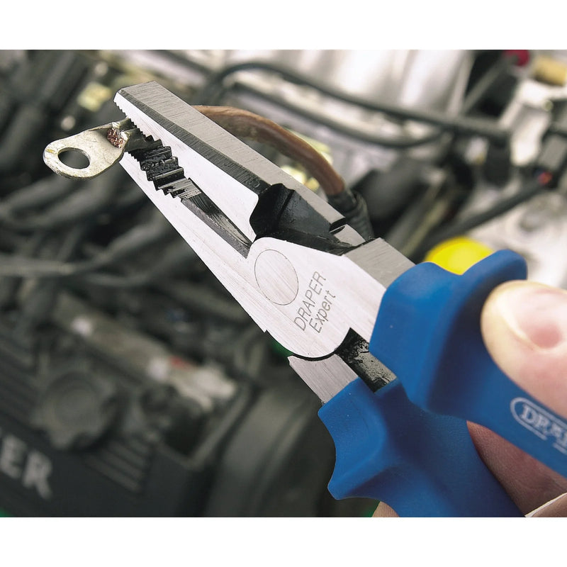 Draper Expert Combination Pliers 200mm High Leverage Soft Grip