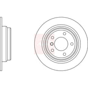 Apec 2 x Solid Rear Brake Discs DSK949