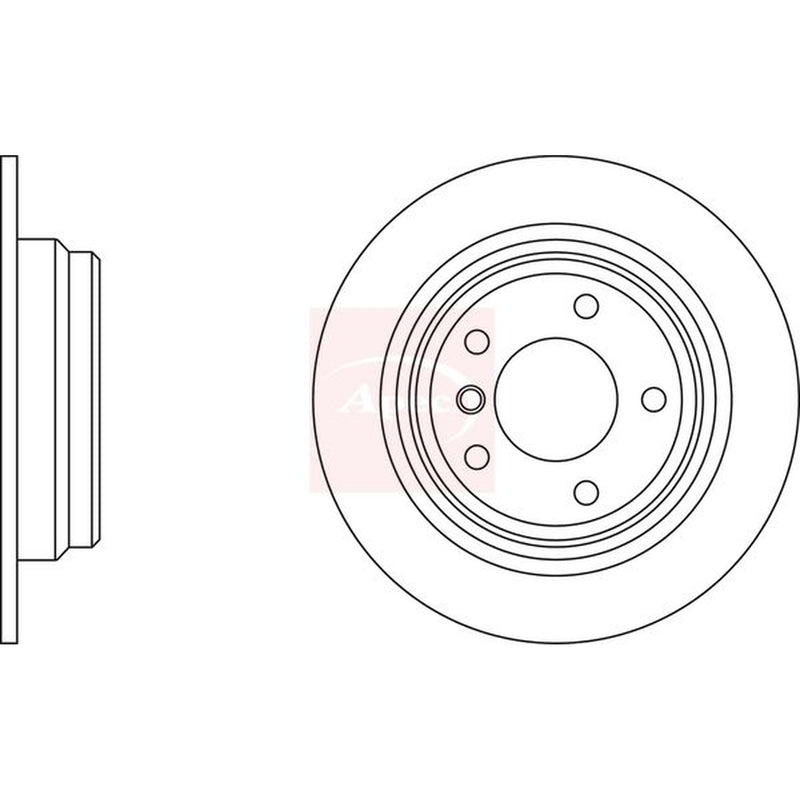 Apec 2 x Solid Rear Brake Discs DSK949