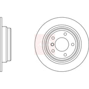 Apec 2 x Solid Rear Brake Discs DSK949