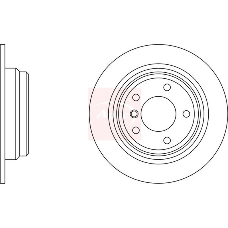 Apec 2 x Solid Rear Brake Discs DSK949