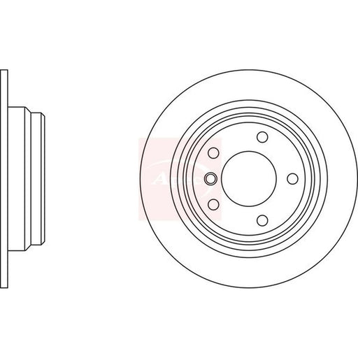 Apec 2 x Solid Rear Brake Discs DSK949