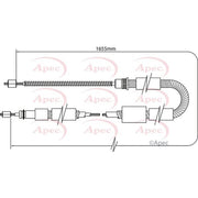 Apec Handbrake Cable Left Rear CAB1337
