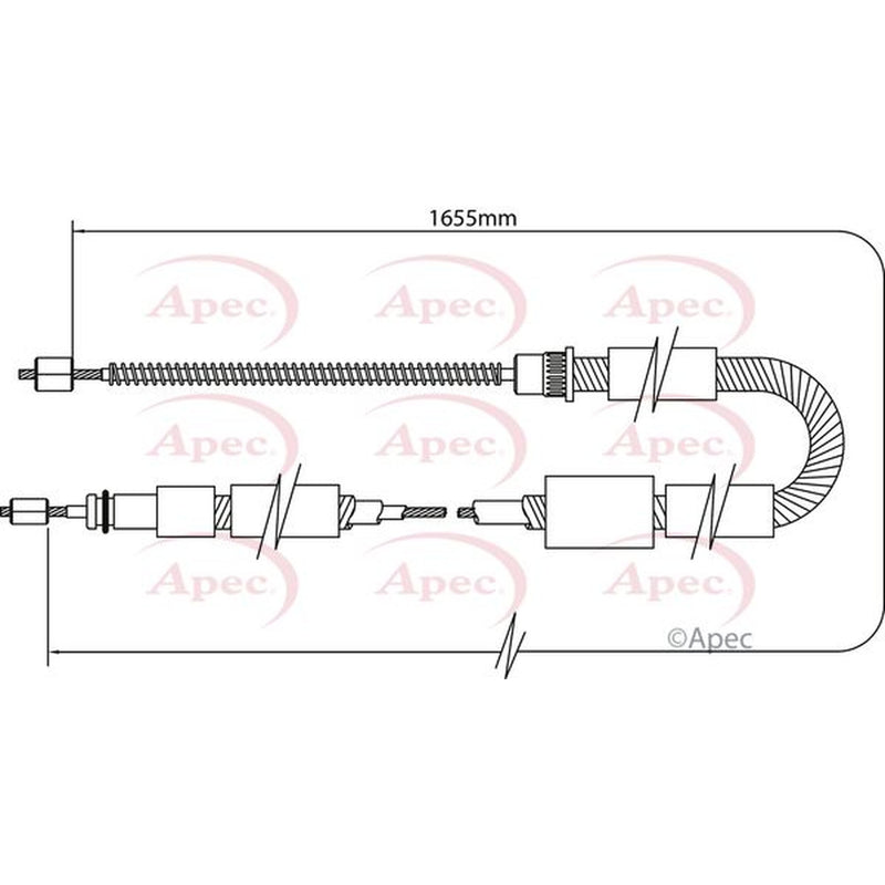 Apec Handbrake Cable Left Rear CAB1337