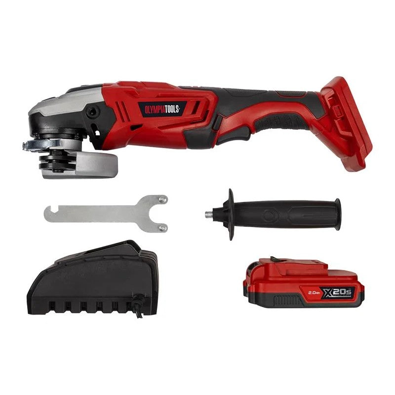 Olympia Power Tools X20S™ Angle Grinder 20V 1 x 2.0Ah Li-ion - 09-940