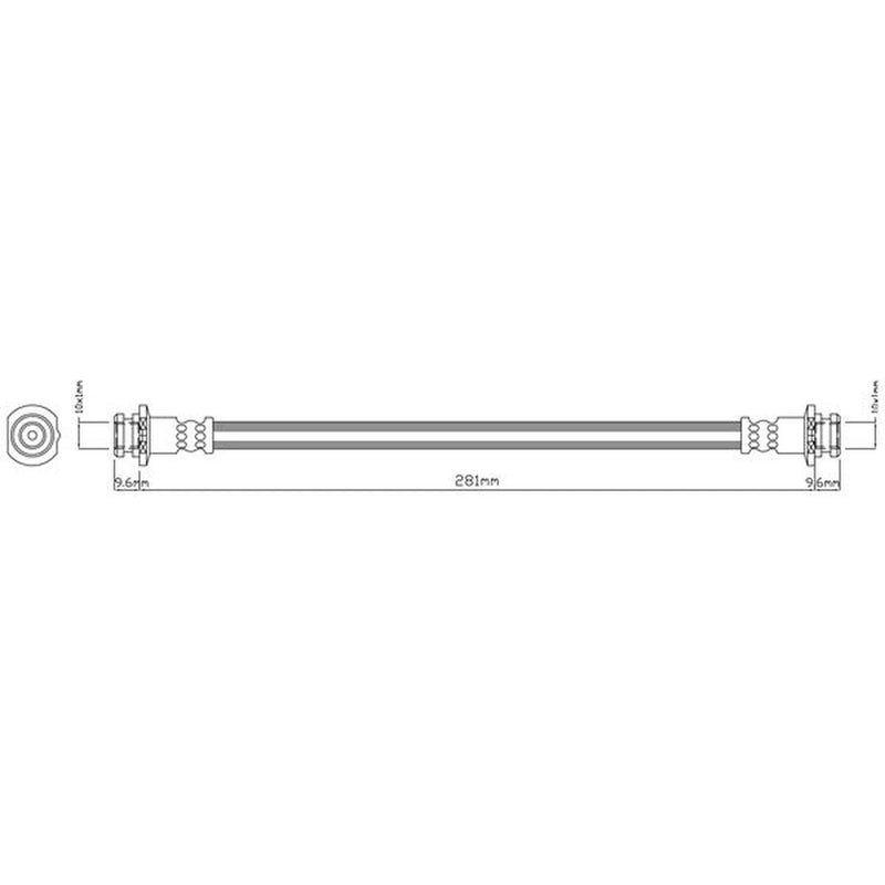Abtex Brake Hydraulic Hose Line Rear ABH1076
