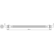 Abtex Brake Hydraulic Hose Line Rear ABH1076