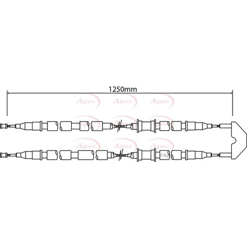 Apec Handbrake Cable Centre CAB1454