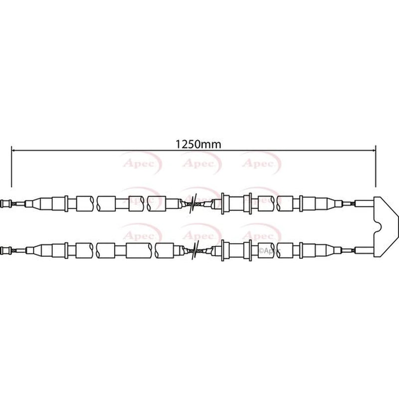 Apec Handbrake Cable Centre CAB1454
