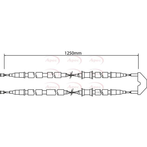 Apec Handbrake Cable Centre CAB1454