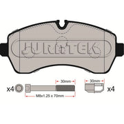 Juratek Front Brake Pad Set JCP121