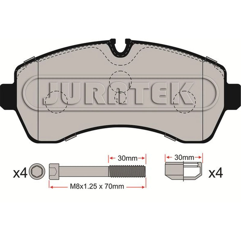 Juratek Front Brake Pad Set JCP121