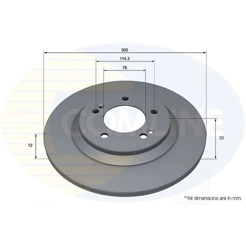 Comline 2 x Solid Rear Brake Discs ADC4081