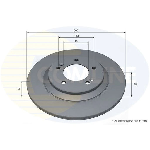 Comline 2 x Solid Rear Brake Discs ADC4081